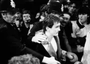 Barry McGuigan of Ireland after defeating Farid Gallouze of Franc - Old Photo