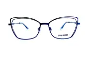 New Steve Madden Blue Metal Cat Eye Eyeglasses Bradshaw Blue Aqua 54 16 135