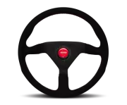 MOMO Montecarlo Alcantara Steering Wheel For 320 Mm - Black/Red Stitch/Black