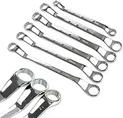 High Polish Double Ring Wrench Spanners, Metric Size, 45 Degree Offset (12 x 14mm)