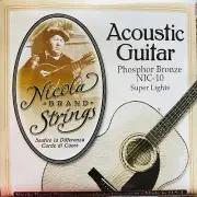 Nicola NIC-10 Phosphor Bronze Acoustic Guitar Strings; gauges 10-48