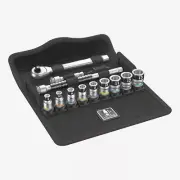 Wera 003756 8100 SA 12 Zyklop Metal Ratchet Set with Switch Lever, 1/4" Drive wi