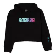 Space Jam Gradient Women's Cropped Hoodie - Black