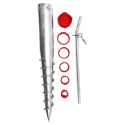 American Ground Screw Model 2 Premium No Dig Ground Anchor - Post & Flag Pole...