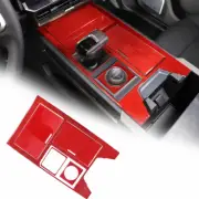 5PCS Red Carbon Fiber Central Control Gear Shift Panel Sticker For Hummer EV 204