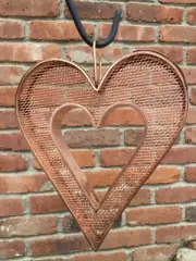 Good Directions All Copper w/Copper Mesh Be Still My Heart Fly-Thru Bird Feeder