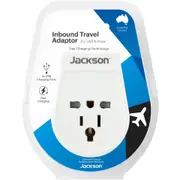Jackson Inbound Travel Adapter with USB-A UK & USA Slim