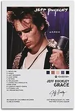 Jeff Poster Buckley Grace Music Album Poster Canvas Painting Wall Art Picture Home Decor Print For Bedroom Living Room Dorm Study Bar Office 12x18inch(30x45cm)
