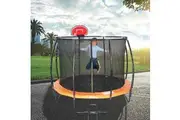 ALL 4 KIDS 10 FT Jump Zone Spring Trampoline with Basketball Board