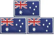 3Pack Australia Flag Patch Australian Flags Patchs, Australia Tactical Flag Embroidery Patch with, for Hats, Tactical Bags, Jackets, Clothes Patch Team Military Patch
