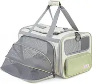 Pawaii Cat Carrier with ID Tag, TSA Airline Approved Cat Carrier, Soft Sided Collapsible Pet Travel Carrier, Foldable Cat Travel Bag, Protable, Comfortable, Convenient Cat Travel Carrier