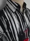 HUGO BOSS Ermo RED TAG Black/white 01 NEW Men's Slim Fit CASUAL SHIRT Sz XL