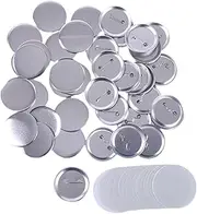 Qianly 100x Blank Button Making Supplies Round Button Pin Badges for Buttons Making Machine, M