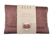 ELLE Glitter Makeup Brush Set w/ Clutch – 5 Piece Powder Foundation Eyeshadow