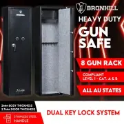 8 Gun Safe Firearm Rifle Storage Lock Box Steel 45 kg Heavy Duty +S CATEGORY A+B