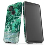 For Google Pixel 4a Case Tough Protective Cover Green Nature