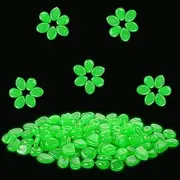 TOSAMZOO 200 PCS Glow in The Dark Garden Pebbles Stones Rocks, Glowing Rocks for Outdoor Decor, Garden Lawn Yard, Aquarium, Walkway, Fish Tank, Pathway (Orange)