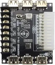 Xunweiad 24 Pin/20Pin ATX Power Supply Breakout Board Module Adapter Power Connector Support 12V -12V 5V 5VSB 3.3V Without Case