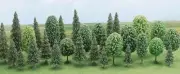 Busch 6489 A Scale Mixed Forest Trees pkg(30) -- 12 Deciduous