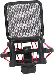 HONITANO Practical Microphone Shockmount with Shield Filter Vibration Stand for Live Streaming Recording and Music Premium Noise Reduction Microphone Accessory