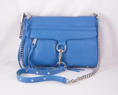 Rebecca Minkoff Mac Clutch in CERULEAN with Silver Hardware NWT