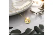 Solid 925 Sterling Silver Button Short Necklace