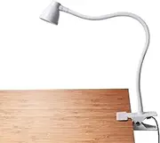 CeSunlight Clip on Reading Light, Clamp Lamp for Desk, 3000-6500K Adjustable Color Temperature, 6 Illumination Modes, 10 Led Beads, AC Adapter and USB Cord Included (White)