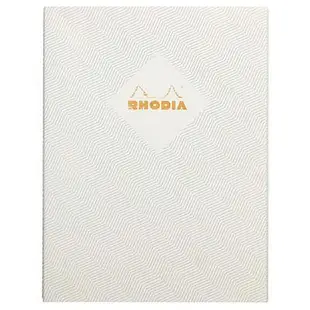 法國RHODIA Heritage 線裝橫線筆記本/ L/ Chevrons Ivory/ Lined