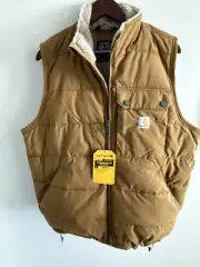 Carhartt Men’s Colorado Sherpa Lined Vest - Medium (Oak Brown), New!!