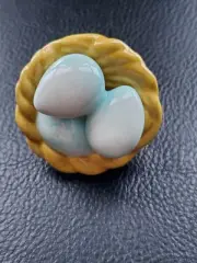 Nora Fleming Mini - A39 Robin's Egg blue eggs in nest brand new with tag