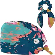 [YTYVAGT] Scrub Caps Women,Scrub Hats Suitable for Women,Christmas Geometric Colorful Deer