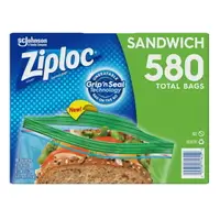 在飛比找樂天市場購物網優惠-Ziploc 可封式三明治保鮮袋 580入
