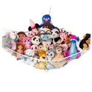 Stuffed Animal Net Hammock for Plushie Toys | Corner Hanging Standard White