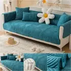 Thick Plush Chaise Lounge Nordic Corner Couch Cover Non-Slip Removable Sofa Mat