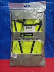 2 Cordova V101 Mens Safety Vest Yellow Mesh Safety Vest Free Shipping