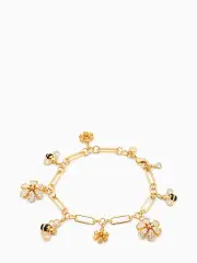 stone bee charm bracelet