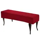 Bench Cushion Cover Jacquard Dining Bench Cover, Burgundy