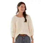 Sundance Amelie Rose Embroidered Floral Blouse Top Size XS Pintuck Ivory NWT