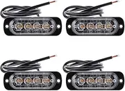 Beacon Light - Beacon Warning Hazard Flash | 4 LED Strobe Warning Flashing Light, Super Bright Waterproof Vehicles Trucks Lights