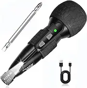Cordless Electric Screwdriver Kit, 3.6V Power Screwdriver Max to 3-10N.m, Electric&Manual 2-in-1 w/LED light, 1800mAh USB Rechargeable Battery, USB Charging Cable