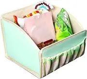 Passenger Seat Organizer - Foldable Vehicle Storage Box,Multi-Function Container for Mobile Phone Tablet Water Cup Paper Towel Book Large Capacity Space-Saving