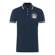 Aquascutum Tipped Aldis Navy Blue Polo Shirt