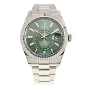 Rolex Sky-Dweller White Gold & Stainless Steel Green Dial 336934-0001