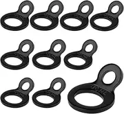 JCHL Tie Down Strap Rings Dirt Bike Stainless Steel Multi-Purpose Tie Down Anchor Strapping Hooks for Mounting in The Garage, Work Shop, Truck, Trailer, Golf Cart, Fence Black (10-Pack)