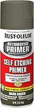 Rust-Oleum 249322 Automotive 12-Ounce Self Etching Primer Spray Paint, Dark Green