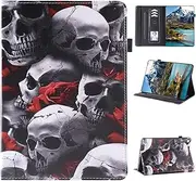 [Vaitasy] Case for Samsung Galaxy Tab S6 Lite 10.4 Inch 2024/2022/2020 (SM-P610/P613/P615/P619/P620/P625/P627), Card Slot Protective Case for Galaxy Tab S6 Lite 10.4 Inch - Skull