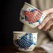 Arowana Teacup Home Ceramic Master Cup Retro Tea Set Accessories Portable