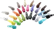 Zipperstop Zipper Repair Kit Solution #3 Coil YKK Brand Slider use in Sewing or Jewelry-Choice, Mix (30pc Brights and Neutrals)