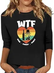 [Generic] Workout Tops for Women Women's Christmas Tree Graphic Top Festive Long Sleeve Holiday Shirt with Sparkling Design