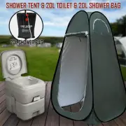 20L Outdoor Portable Toilet 20L Shower Bag Pop Up Camping Tent Change Room WG